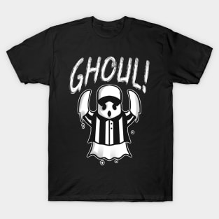 American Football Referee Ghost Goal Ghoul Halloween T-Shirt